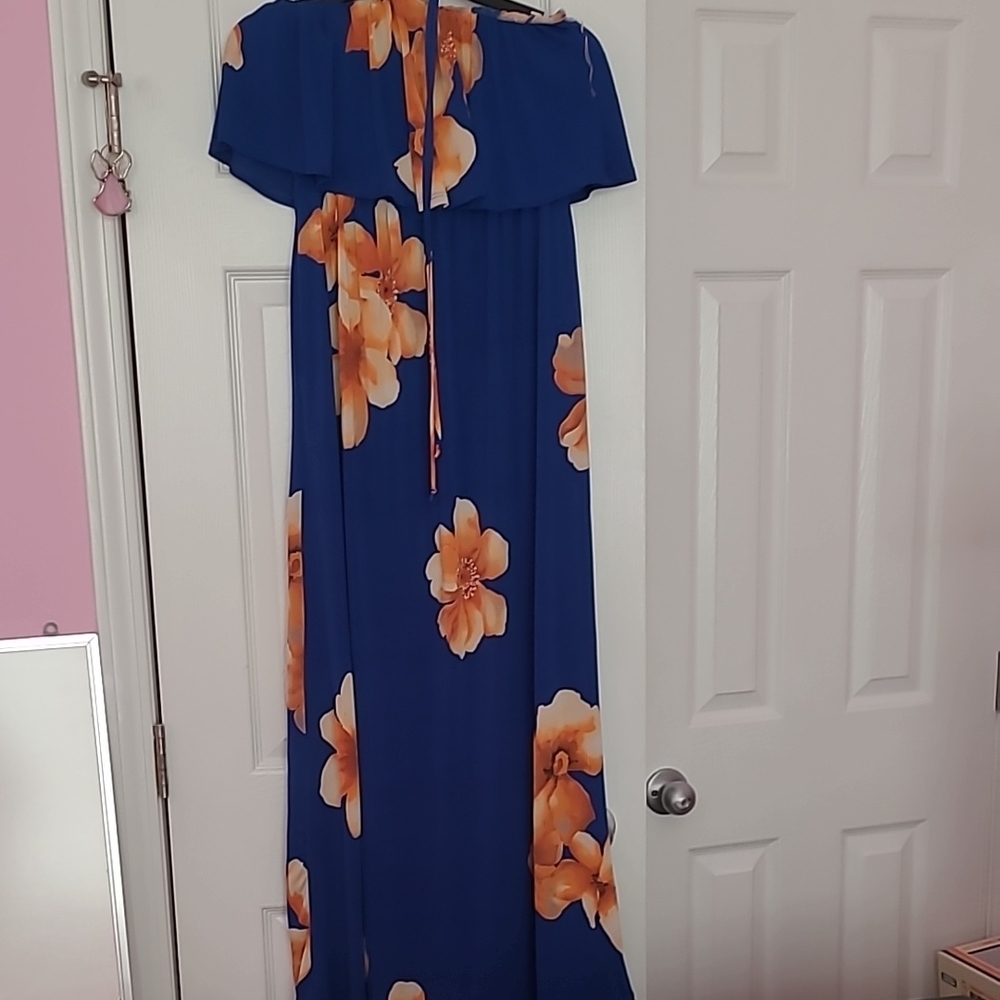 Floral Off-Shoulder Maxi Dress